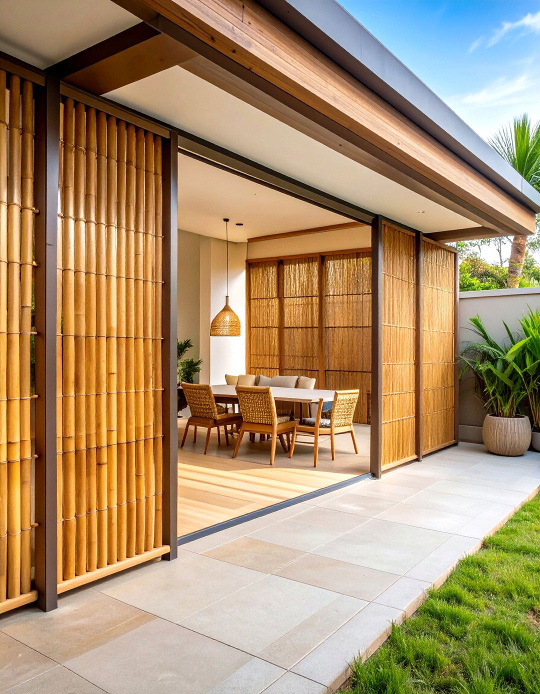 Bamboo Screen Panels - 24 Privacy Patio Ideas