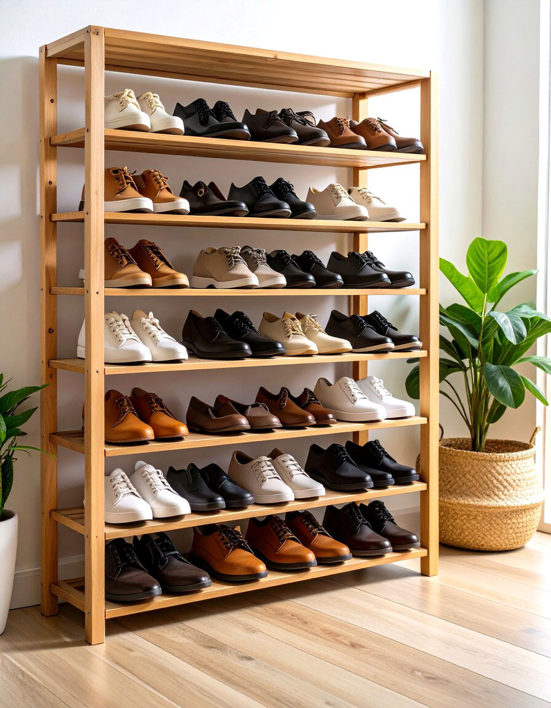 Bamboo Shoe Storage Systems - 24 Entryway Shoe Storage Ideas