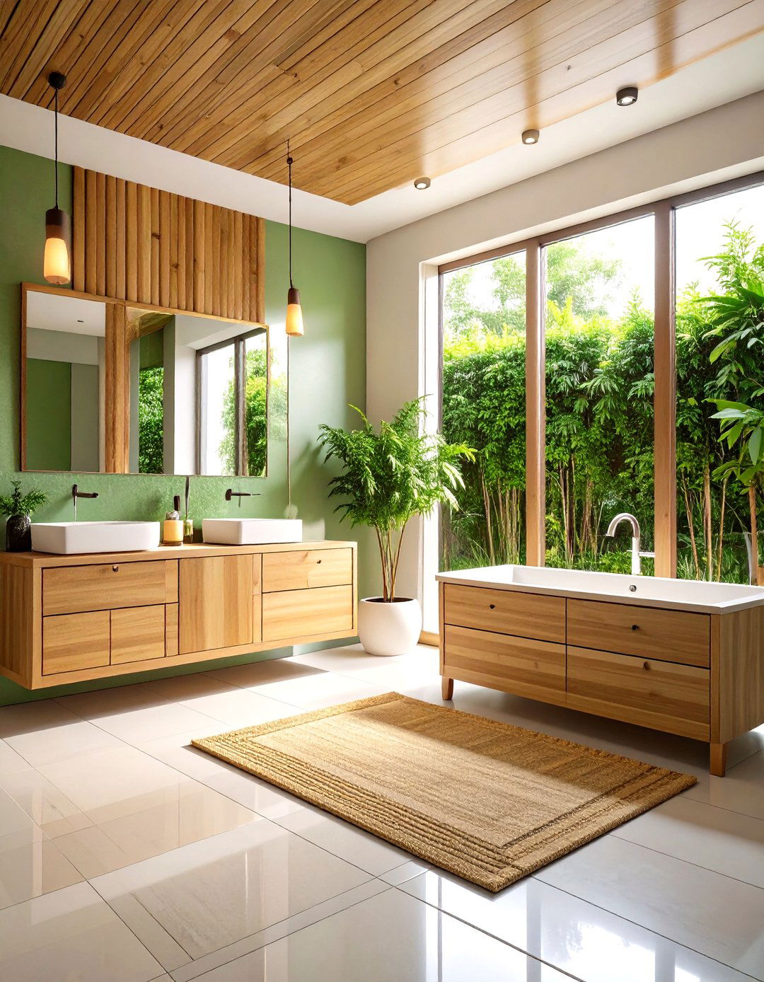 Bamboo Sustainable Bathroom Design - 24 Natural Bathroom Ideas