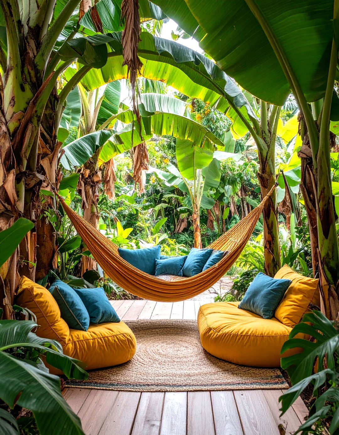 Banana Grove Reading Nook - 24 Tropical Landscape Ideas