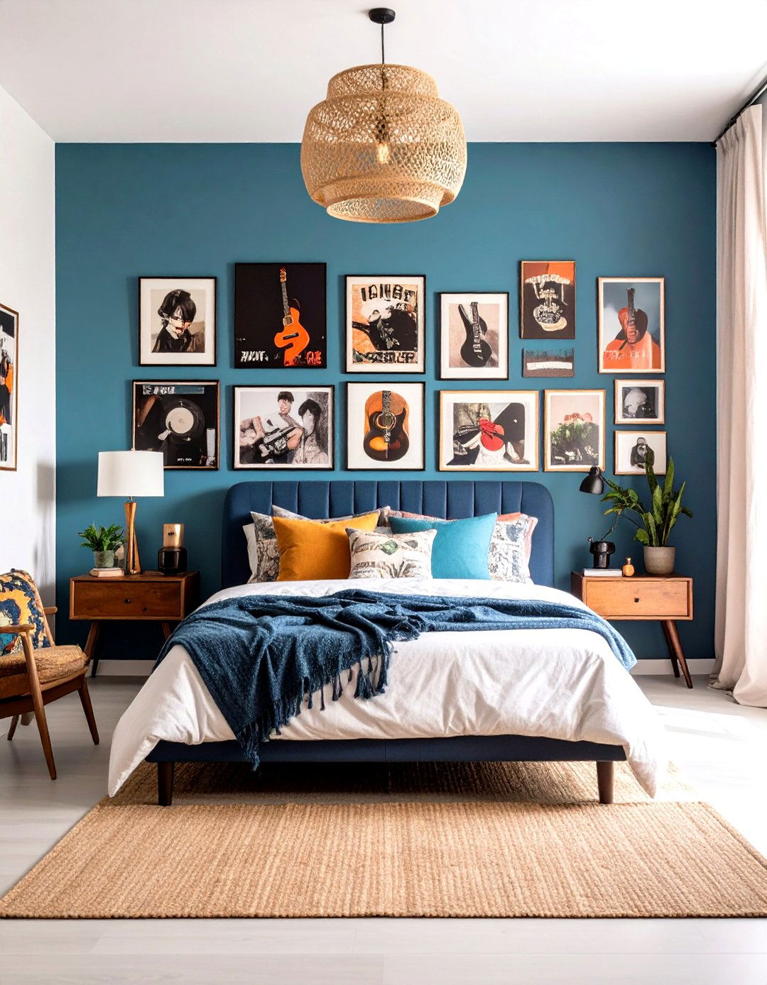 Band Poster Gallery Wall - 24 Grunge Aesthetic Room Decor Ideas