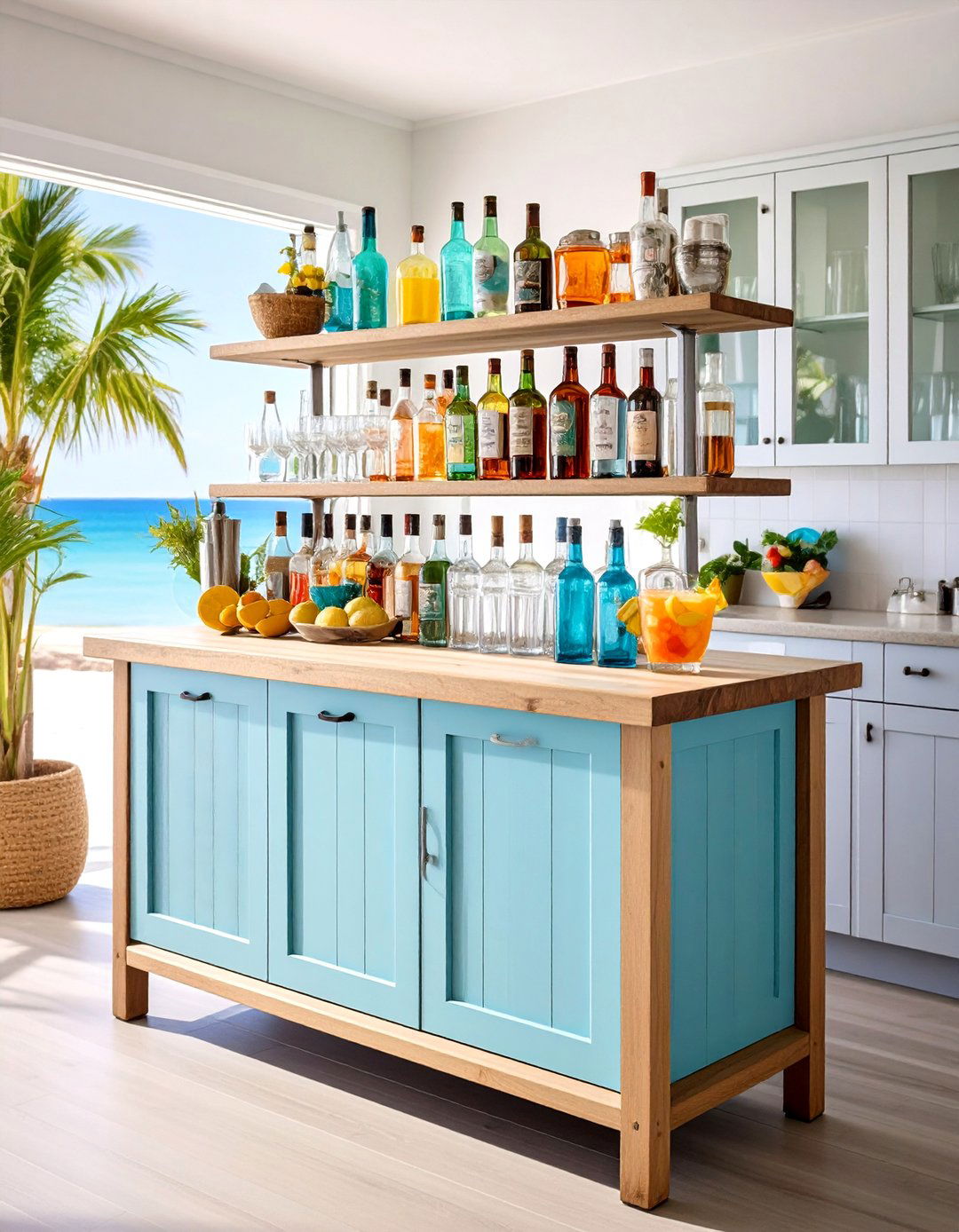 Bar Cart Styling Stations - 24 coastal kitchen ideas
