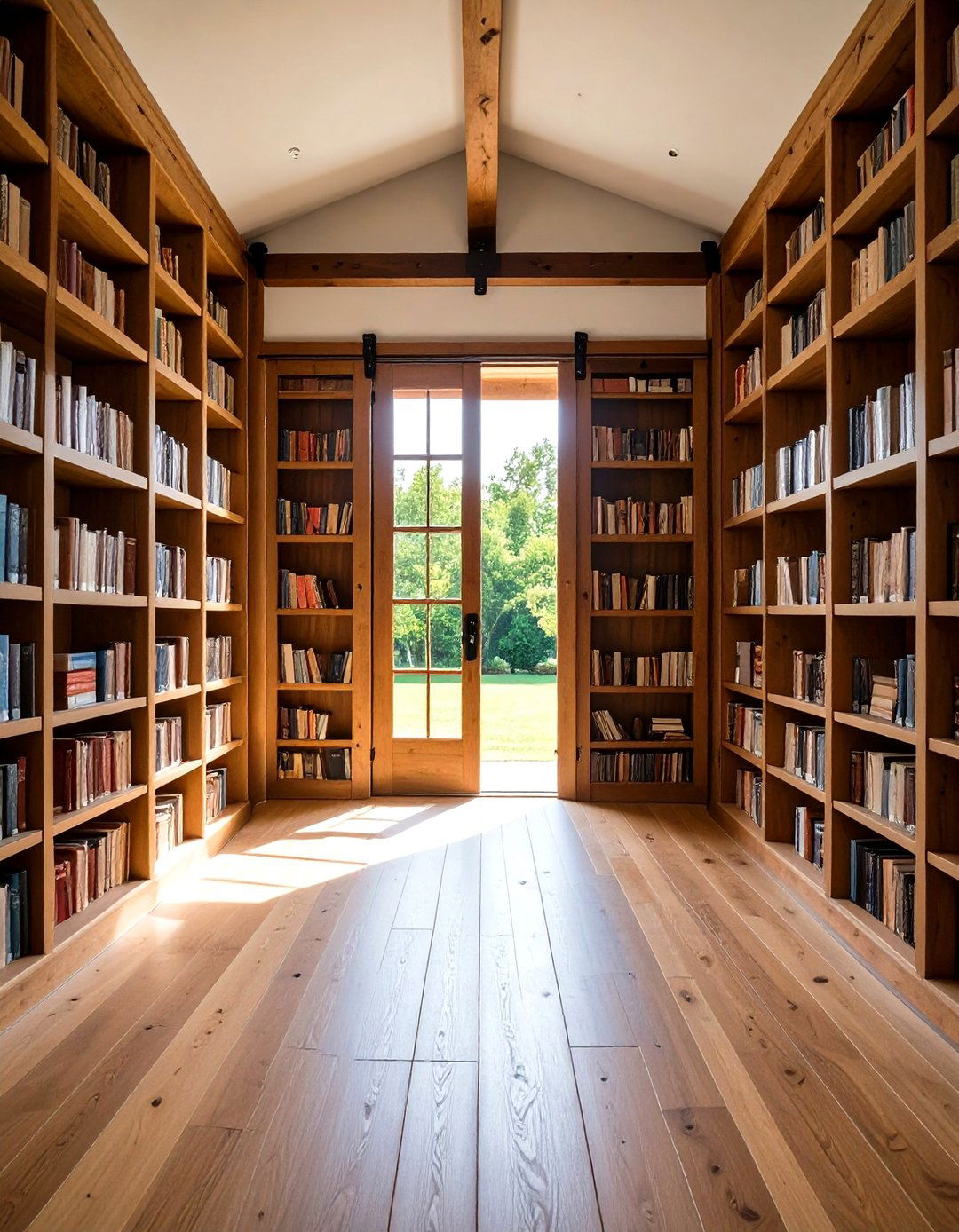 Barn Door Built In Bookshelf - 24 Barn Door Ideas
