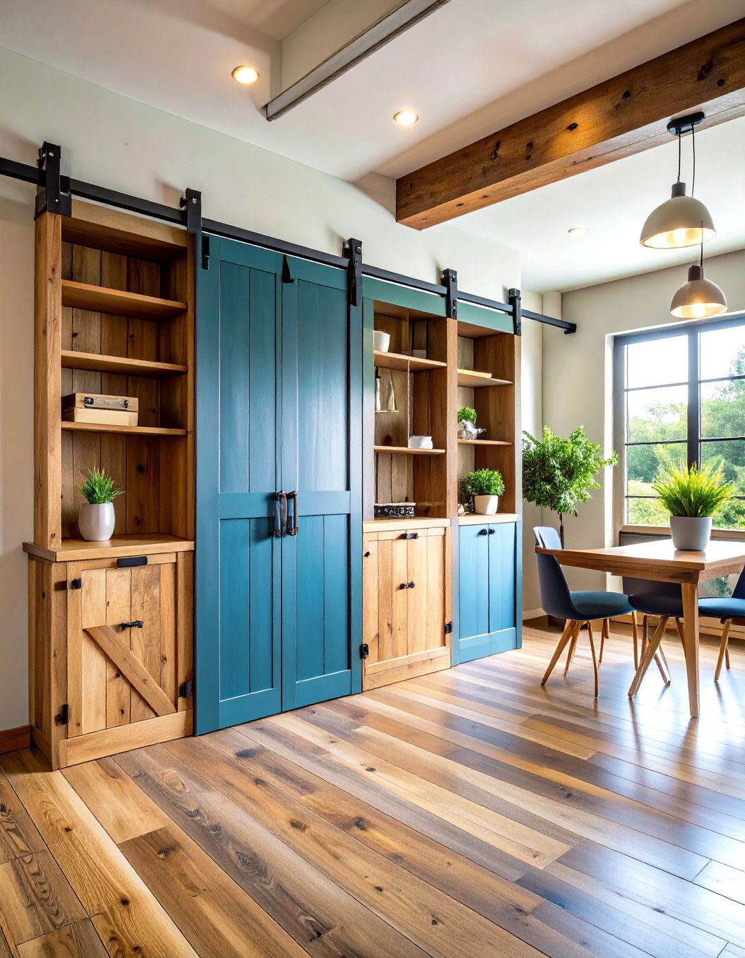 Barn Door Storage Solutions - 24 Rustic Home Office Ideas