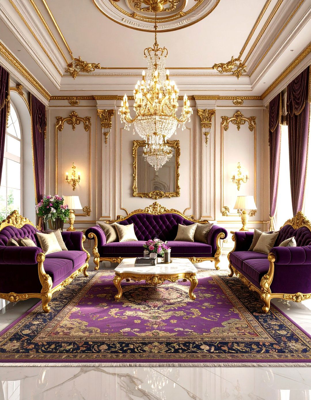 Baroque Gothic Grandeur Living Room - 24 Gothic Living Room Ideas