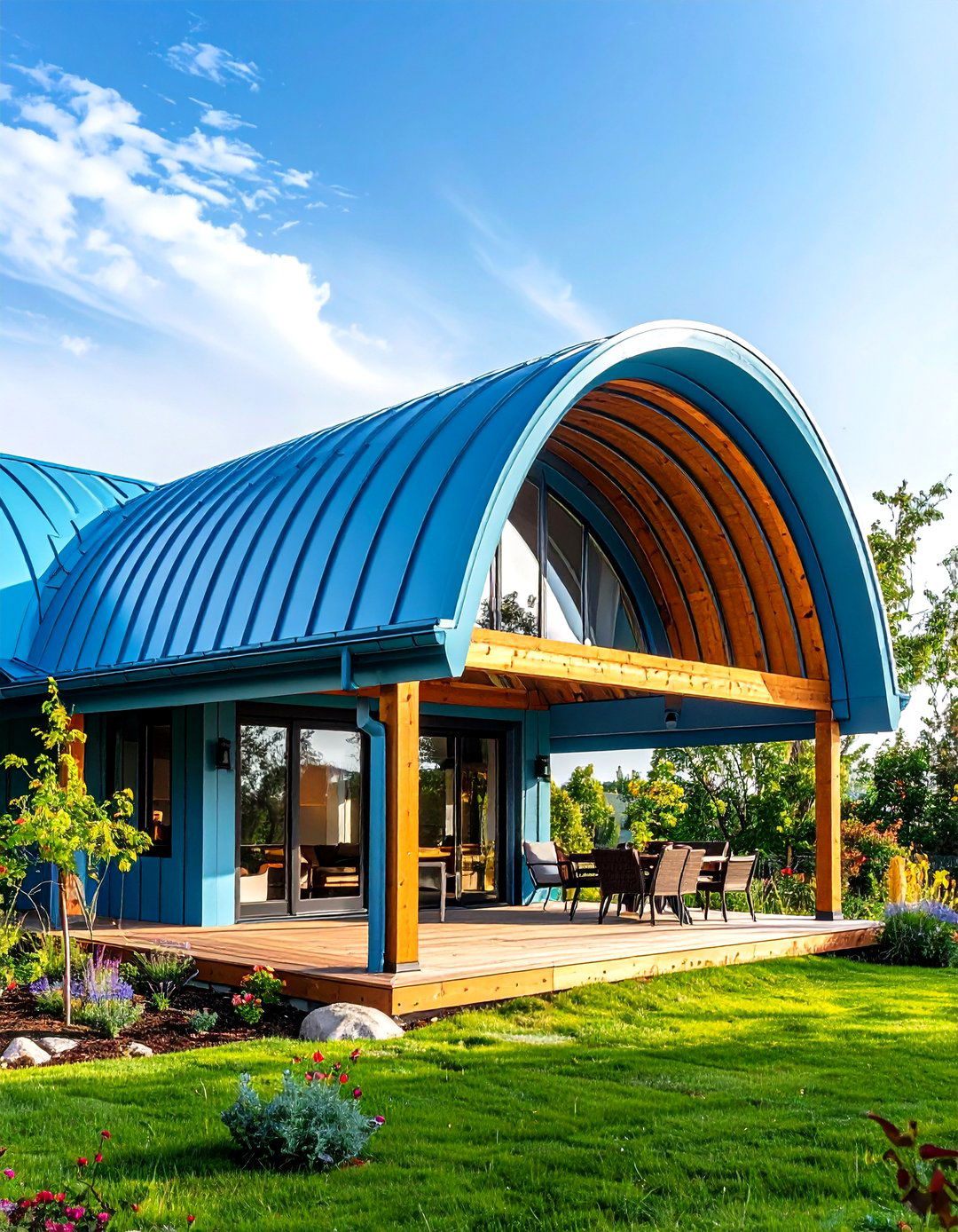 Barrel Vault Metal Structure - 24 Metal Roof Porch Design Ideas