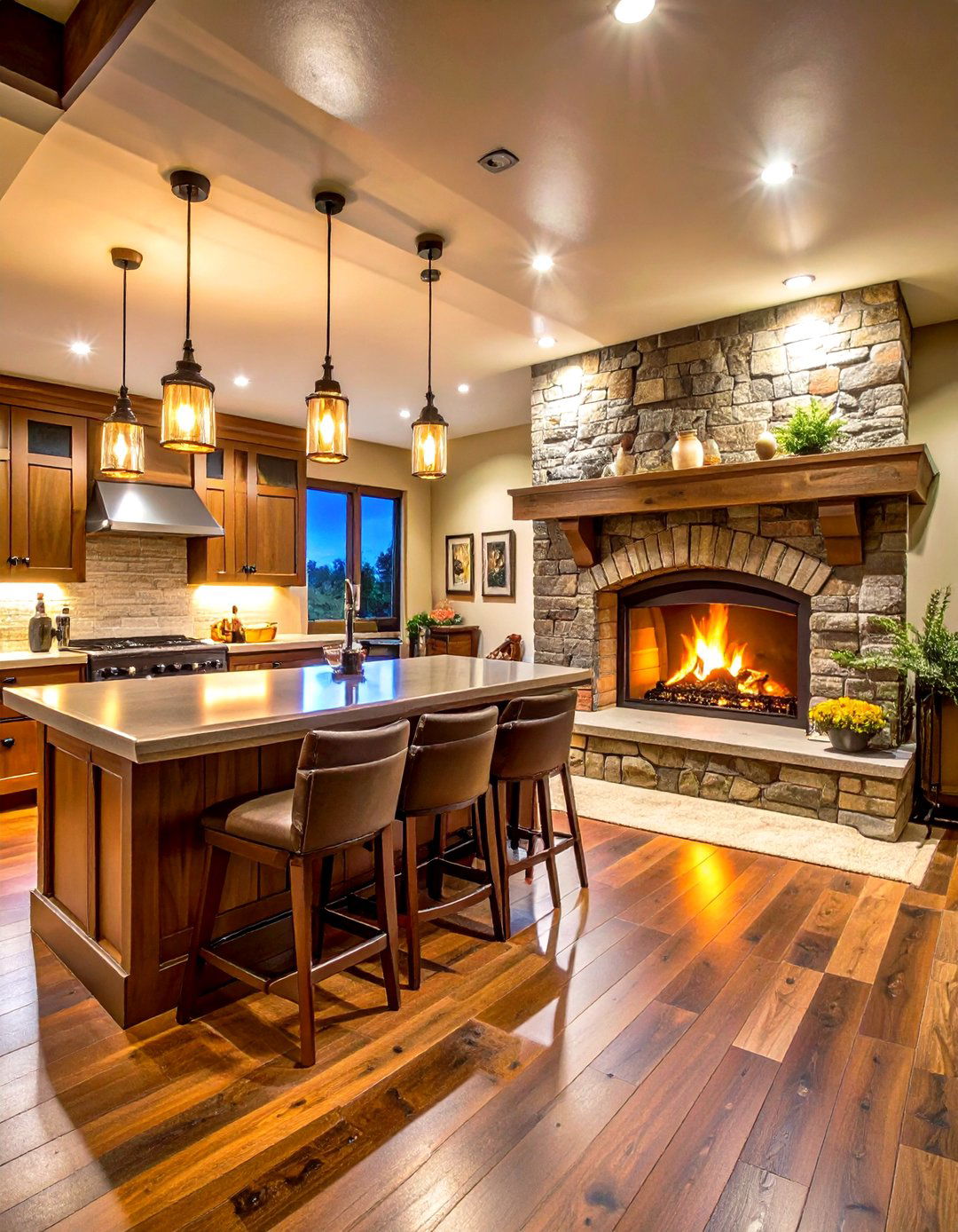 Basement Bar Fireplace Combo - 24 Basement Fireplace Ideas