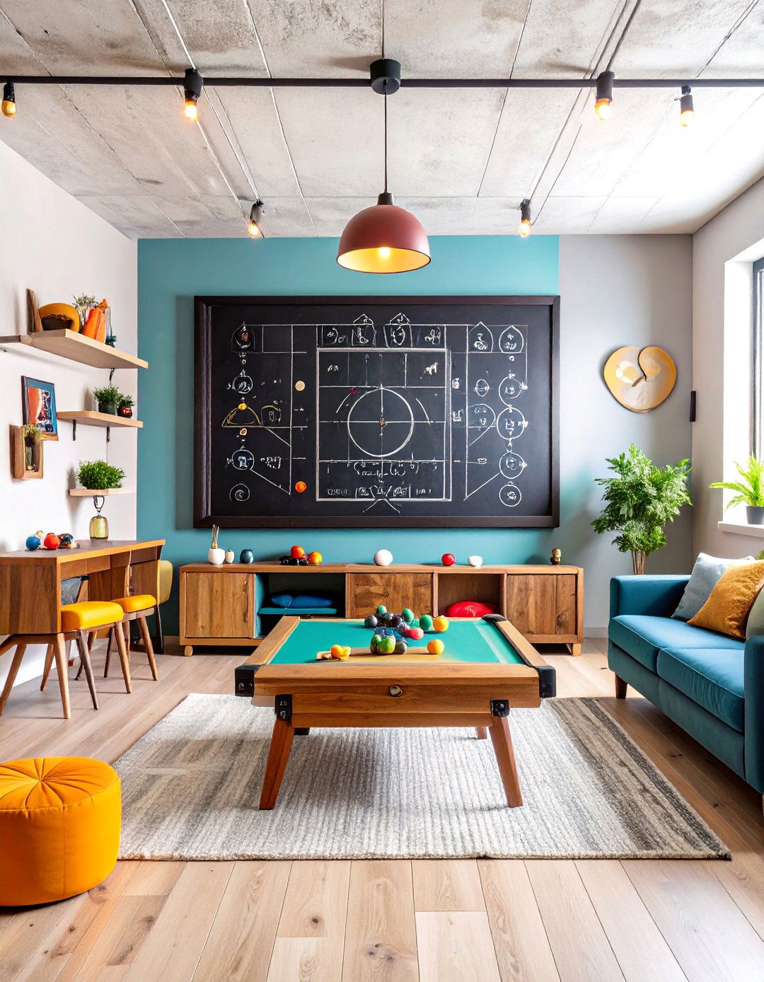 Basement Game Room Score Keeper - 24 Chalkboard Wall Ideas