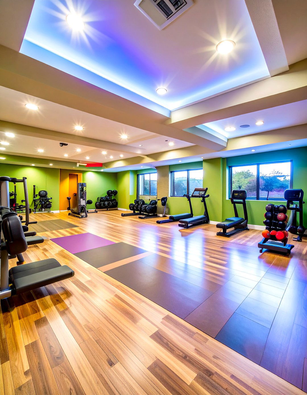 Basement Home Gym with Moisture Control Systems - 24 Small Home Gym Ideas