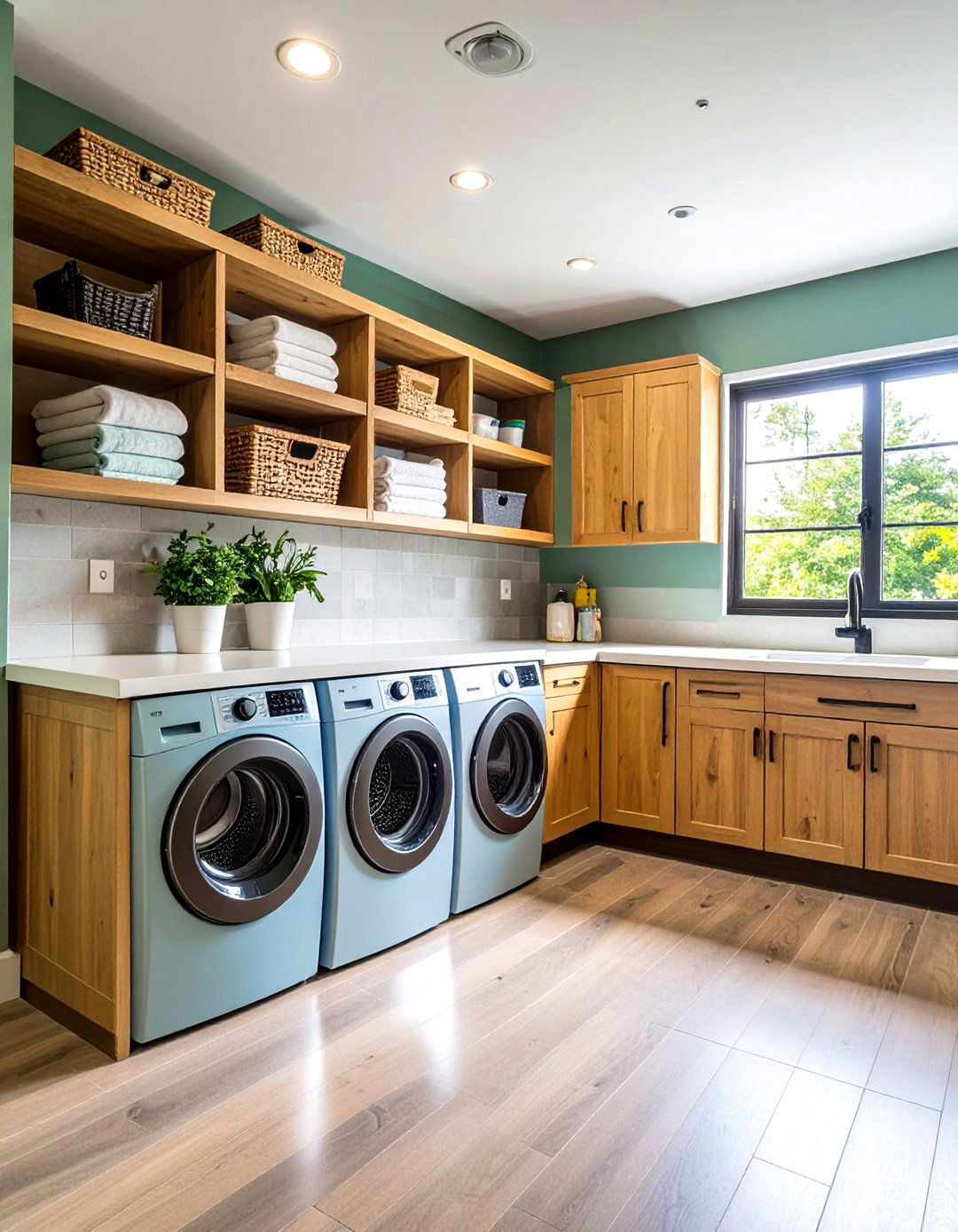 Basement Laundry Storage Centers - 24 Basement Storage Ideas