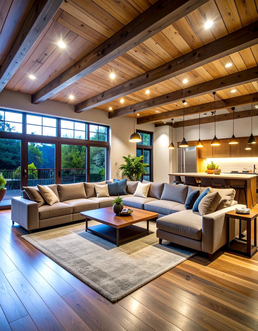 Basement Living Room with Low Ceiling Solutions - 24 Awkward Living Room Layout Ideas