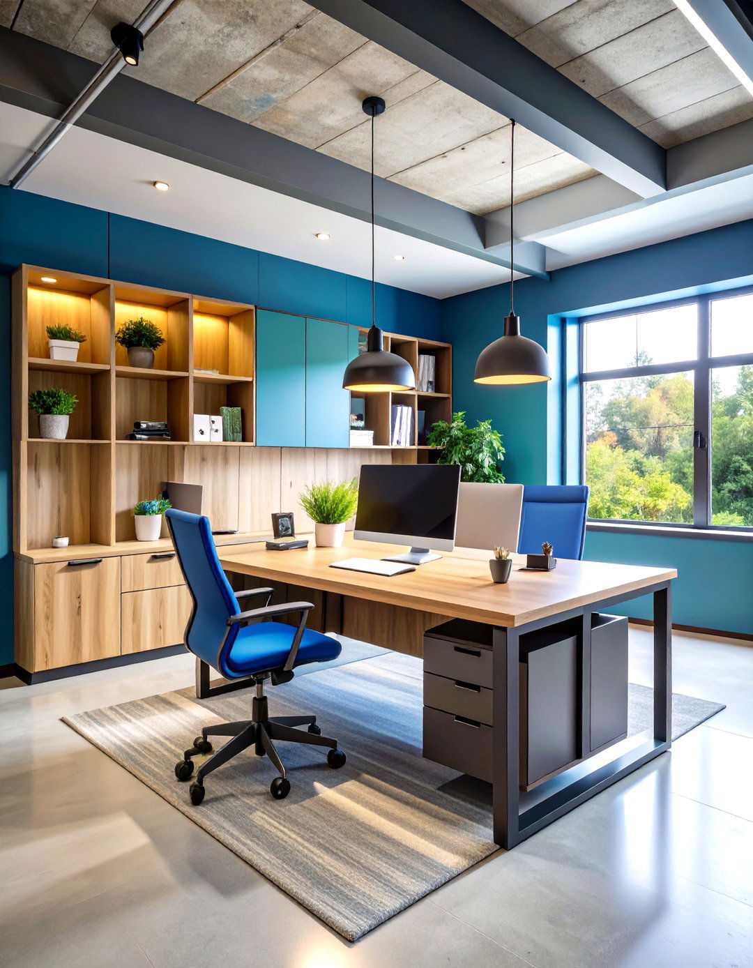 Basement Office Built in Desk Solutions - 24 basement office ideas