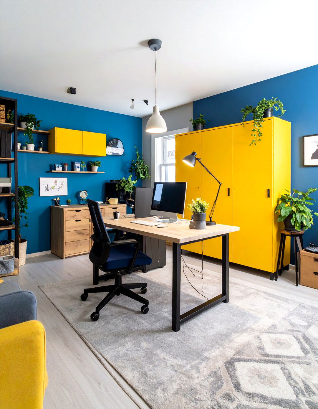 Basement Office Compact Efficiency Design - 24 basement office ideas