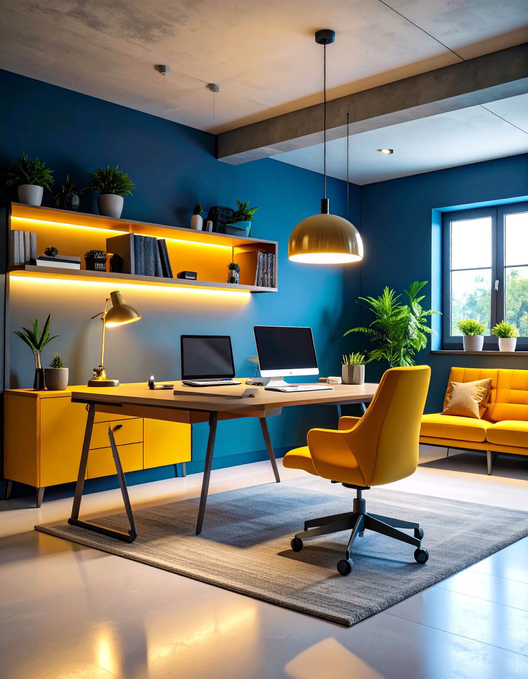 Basement Office Modern Minimalist Setup - 24 basement office ideas