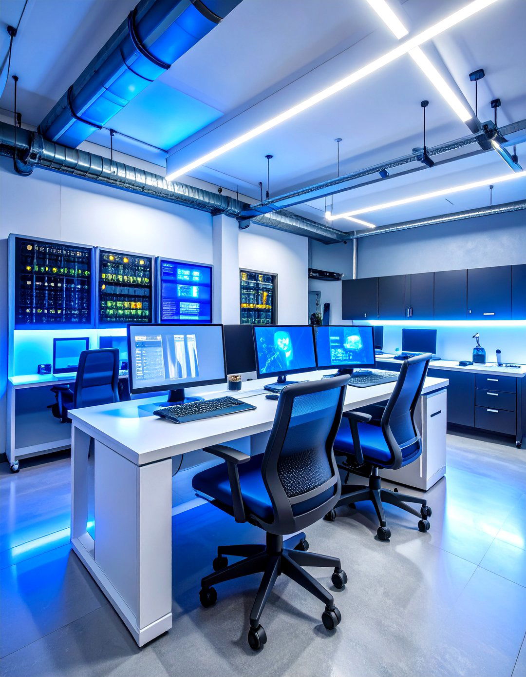 Basement Office Technology Integration - 24 basement office ideas