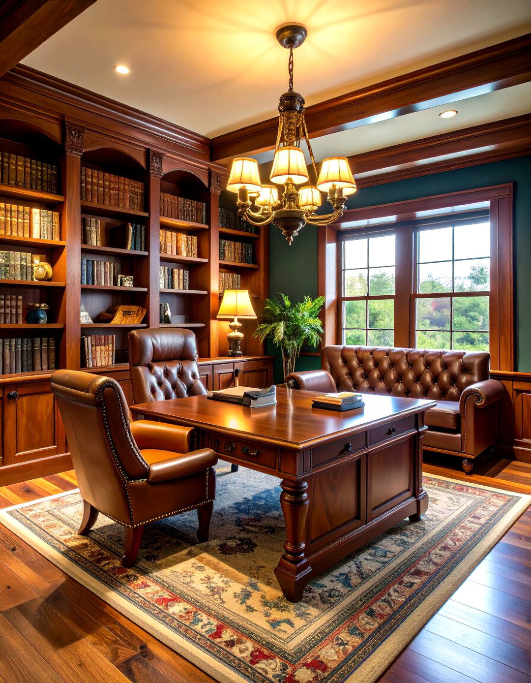 Basement Office Traditional Study Design - 24 basement office ideas