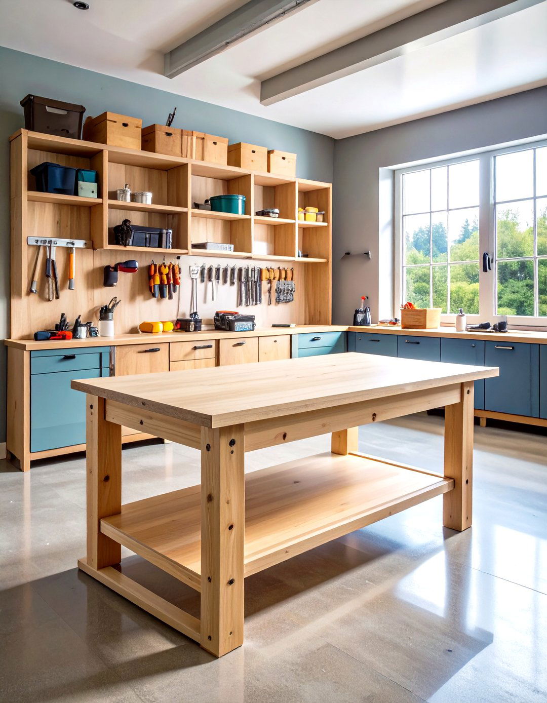 Basic DIY Plywood Workbench - 24 Garage Workbench Ideas