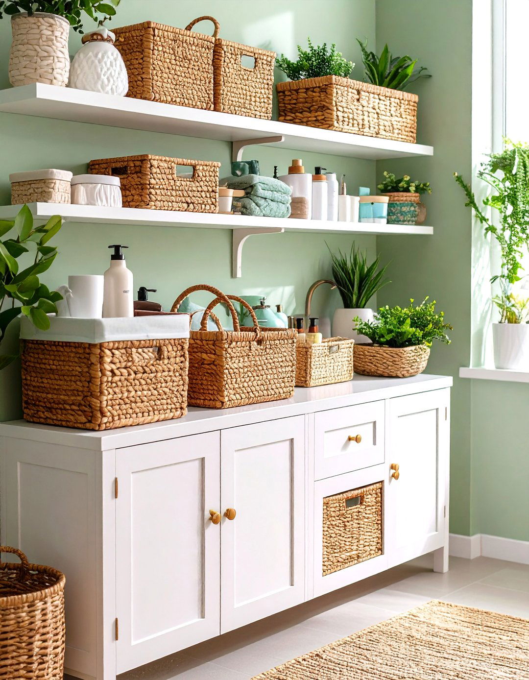 Basket Organization System - 24 vanity organization ideas