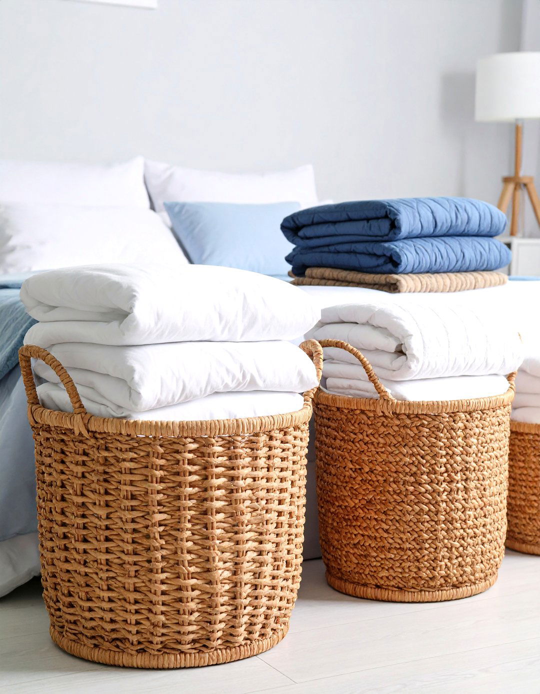 Basket Storage Collections - 24 Comforter Storage Ideas