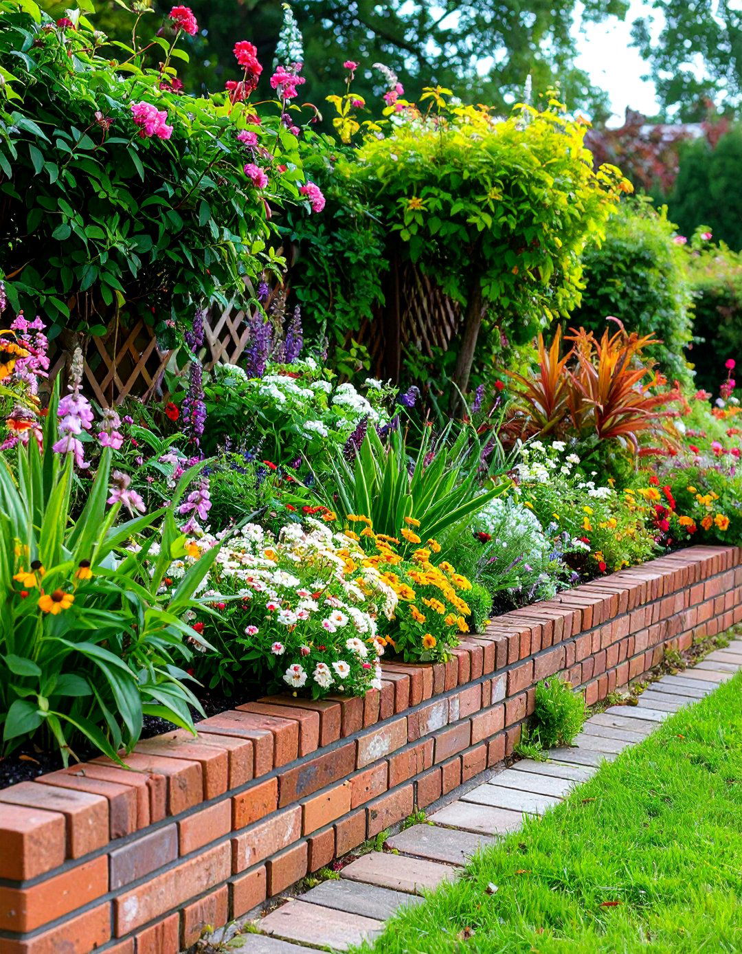 Basket Weave Pattern Border - 24 Brick Edging Ideas