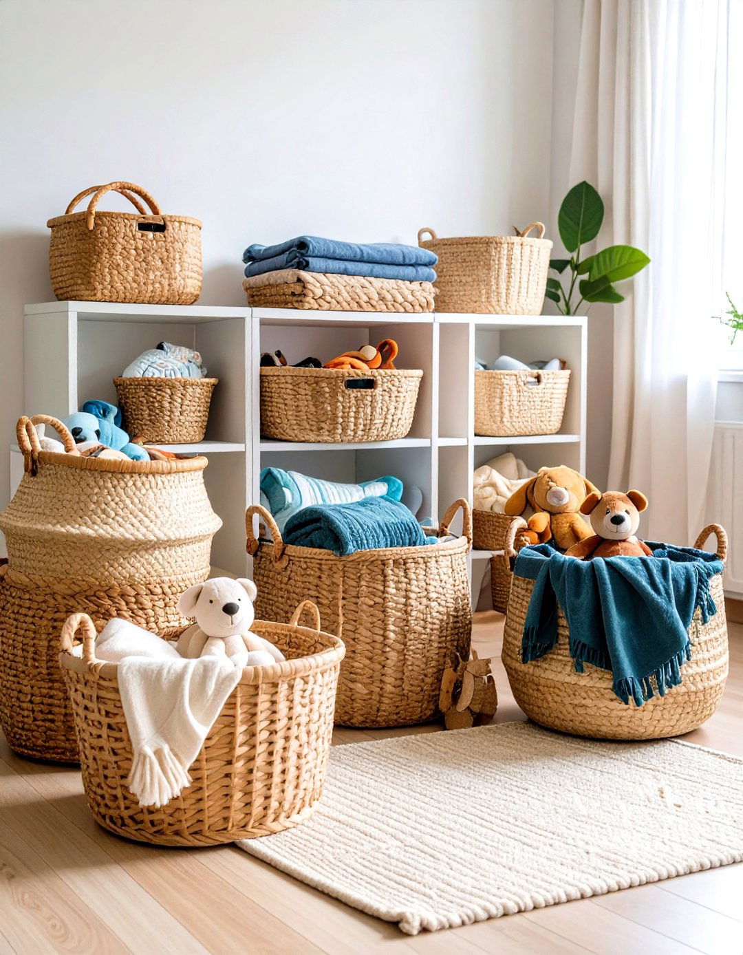 Basket and Bin Collections - 24 Nursery Storage Ideas