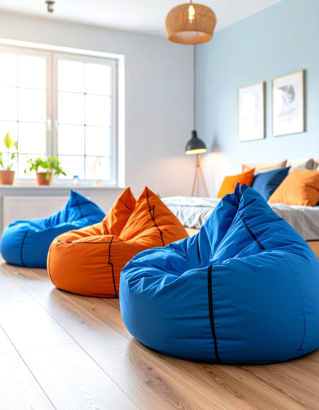 Basketball Bean Bag Chairs - 24 basketball room decor ideas