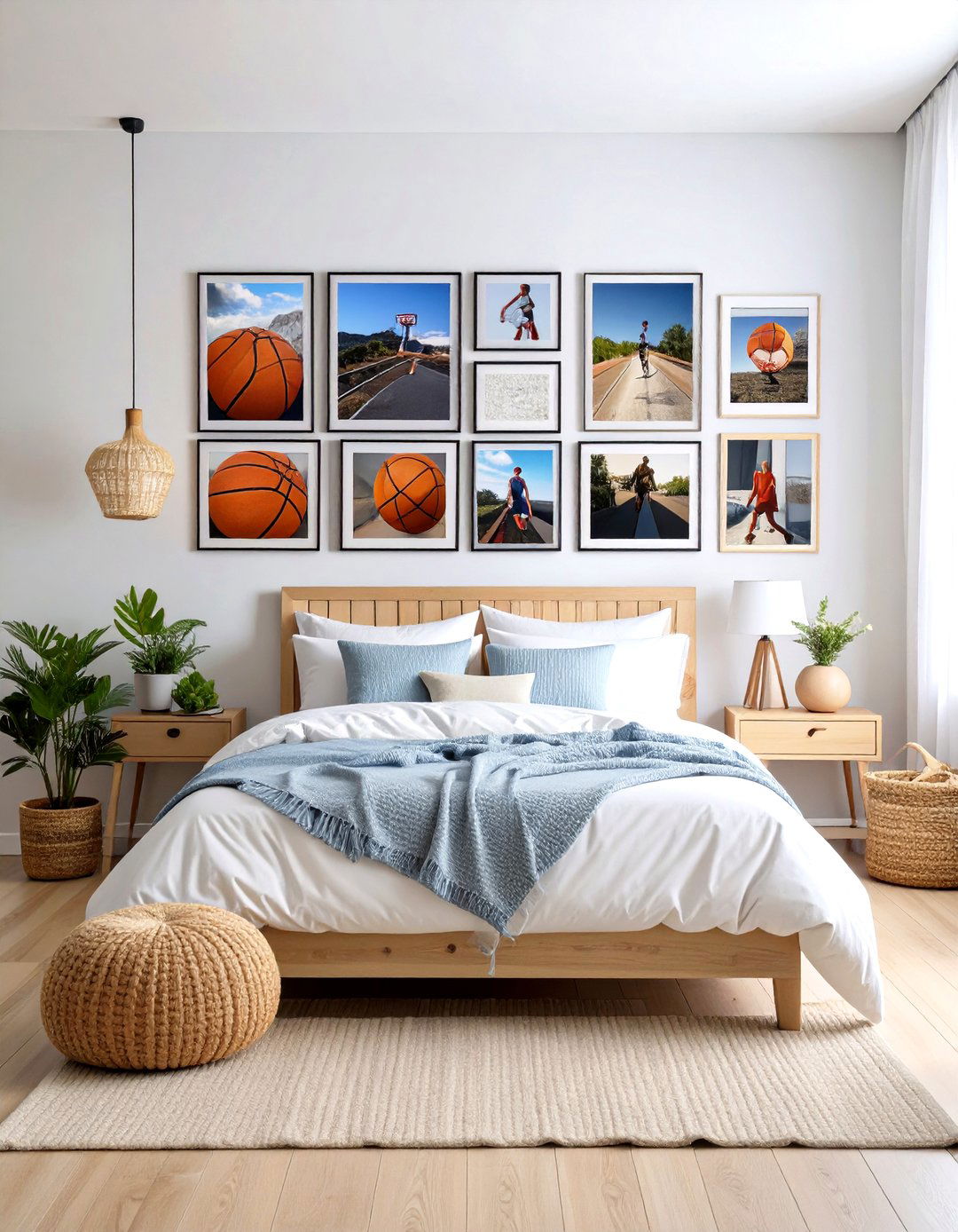 Basketball Photo Collages - 24 basketball room decor ideas