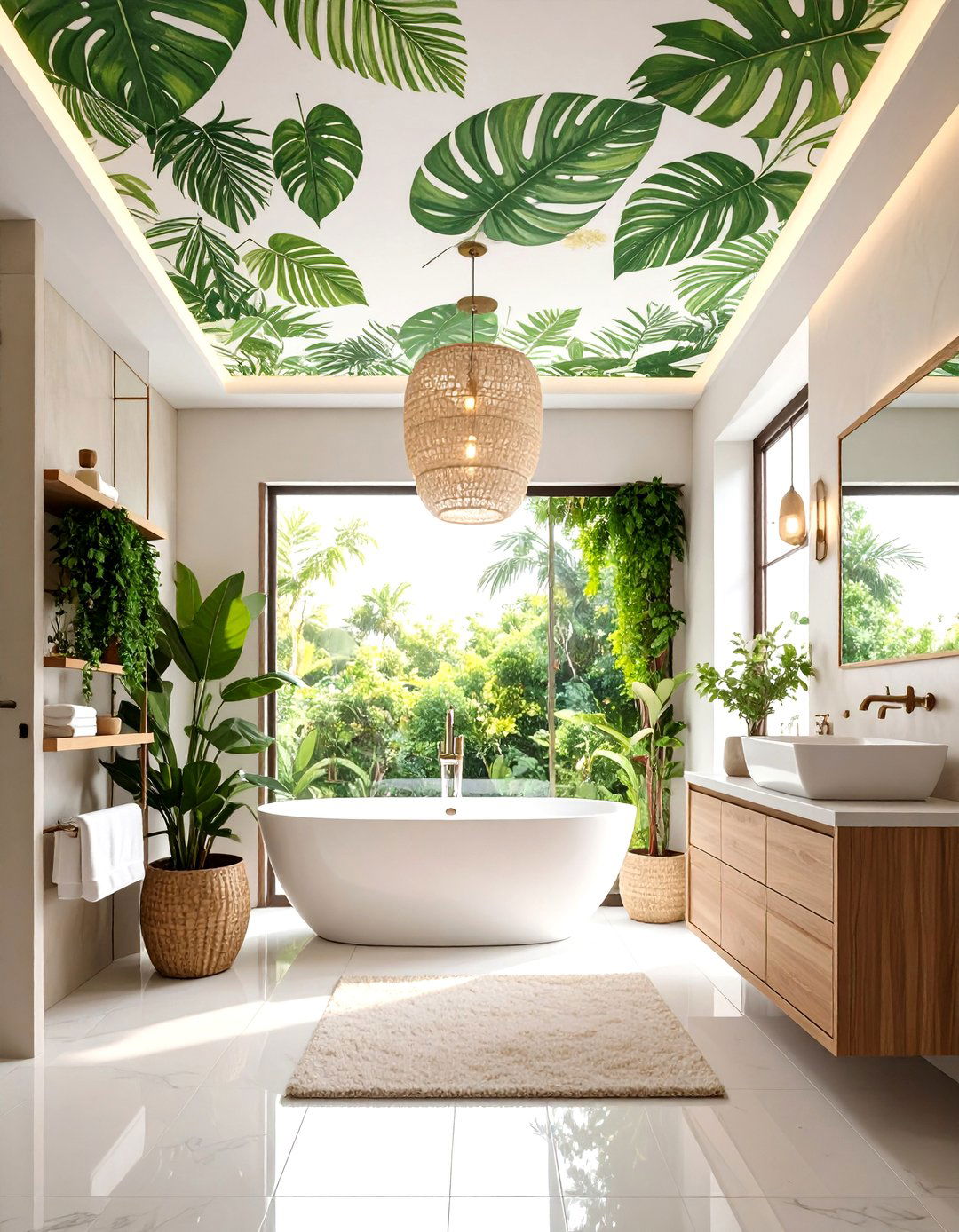 Bathroom Ceiling Wallpaper Application - 24 Bathroom Ceiling Ideas