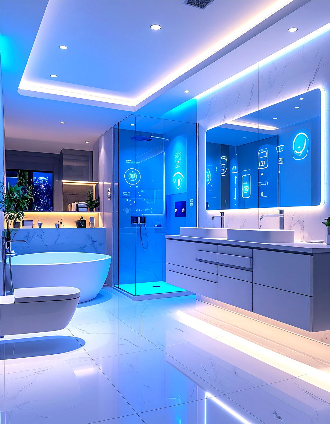 Bathroom Lighting with Smart Home Integration - 24 Small Bathroom Lighting Ideas