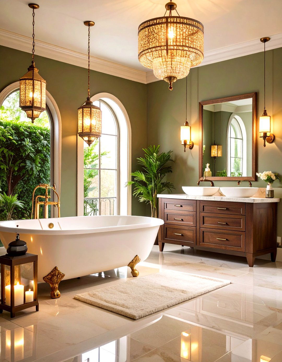 Bathroom Spa Atmosphere Setup - 24 Lantern Decor Ideas