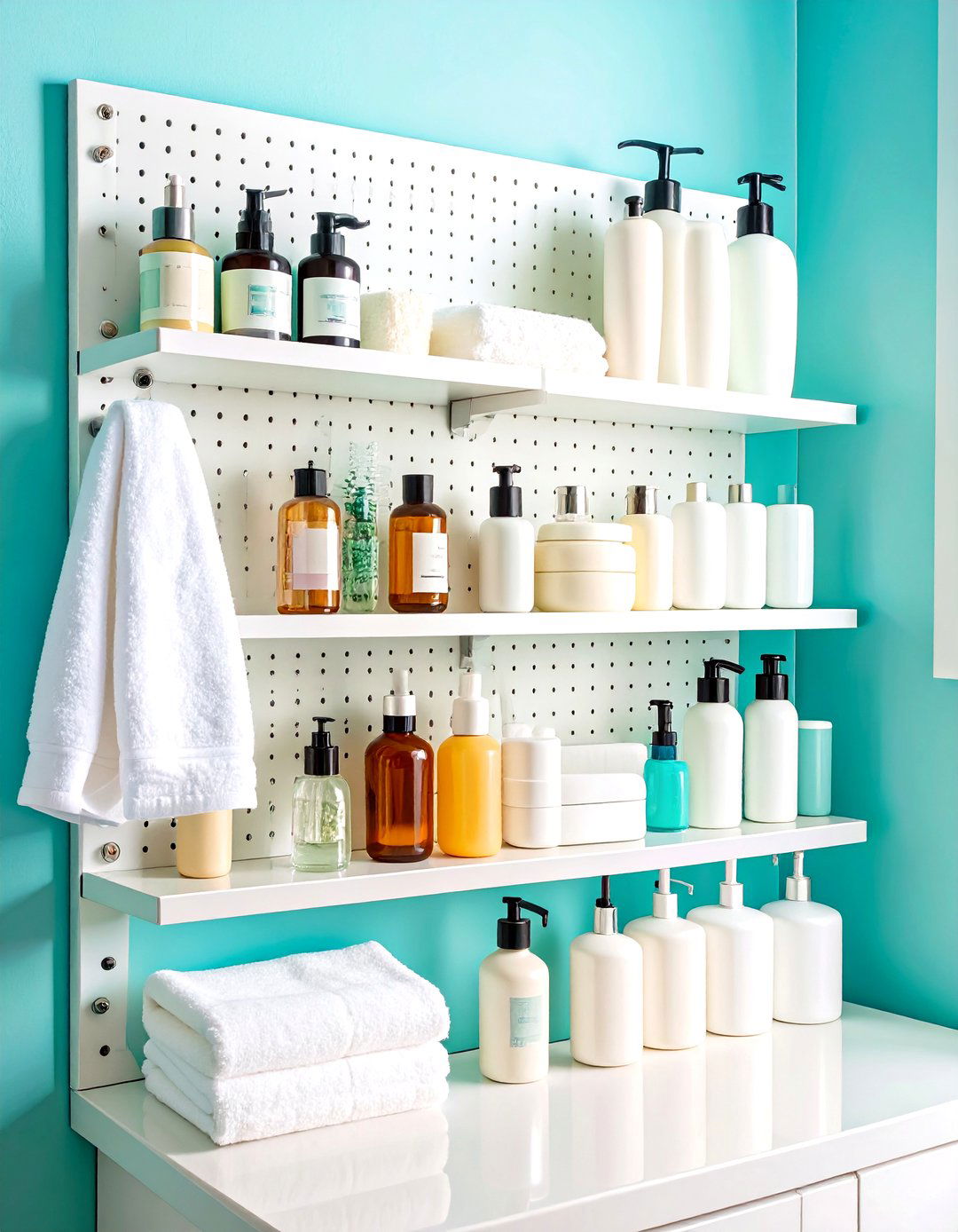 Bathroom Storage Solution - 24 Pegboard Ideas