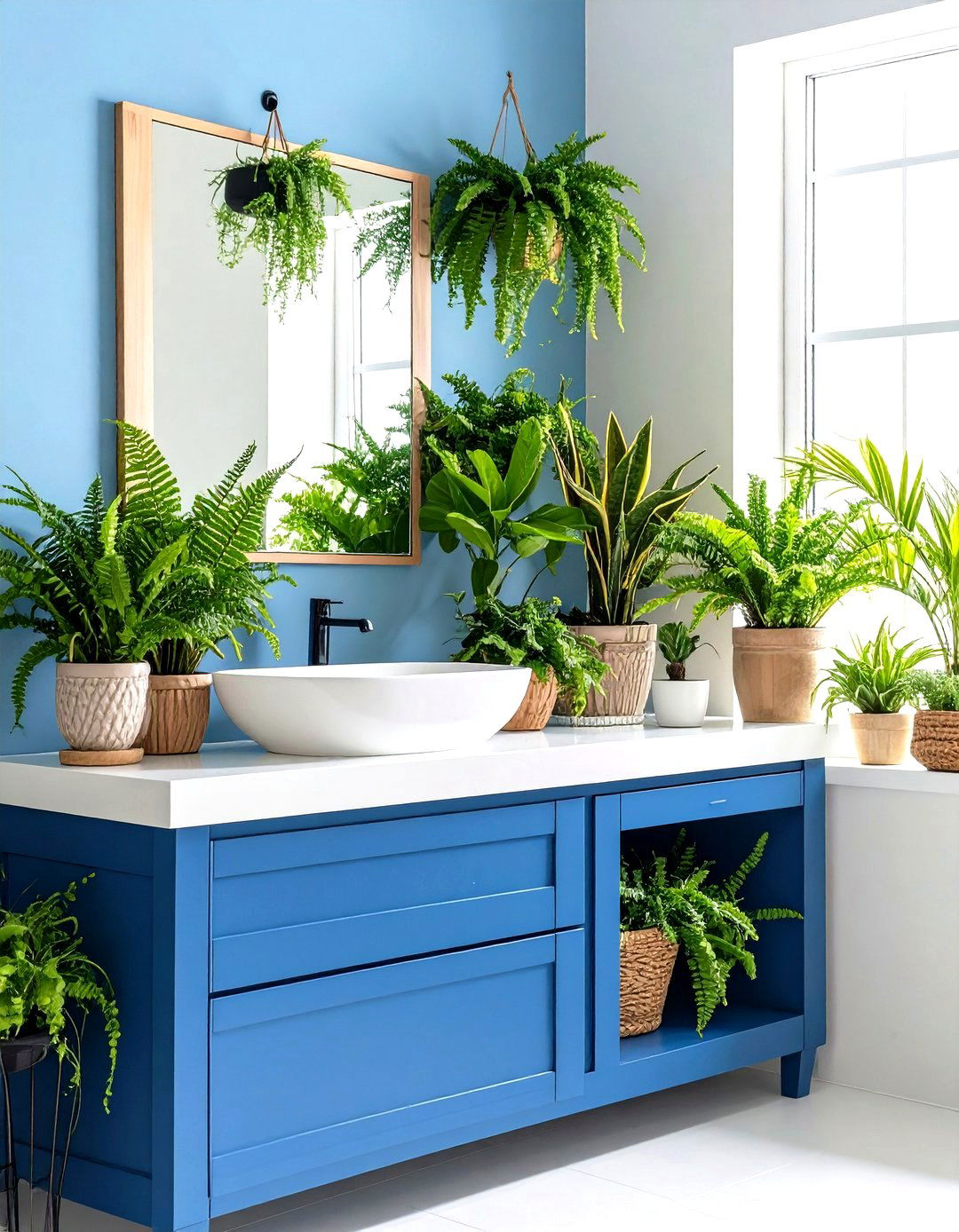 Bathroom Vanity Plant Displays - 24 Ways Decorating With Plants