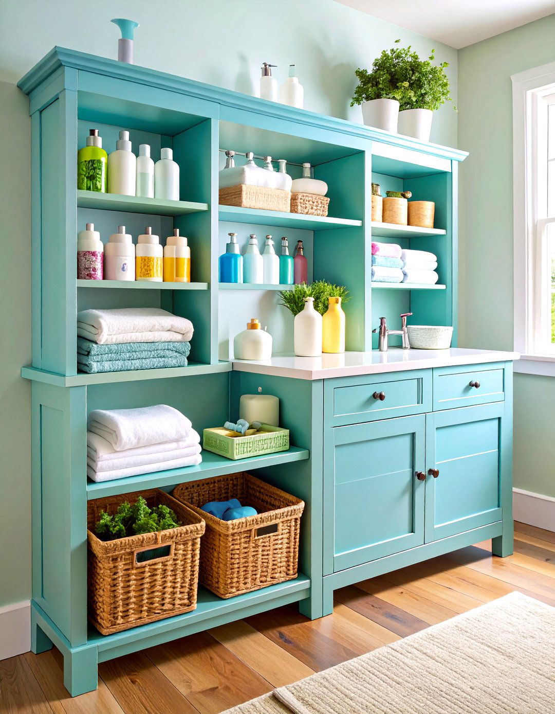 Bathroom Wall Mounted Essentials Organizer - 24 Milk Crate Storage Ideas