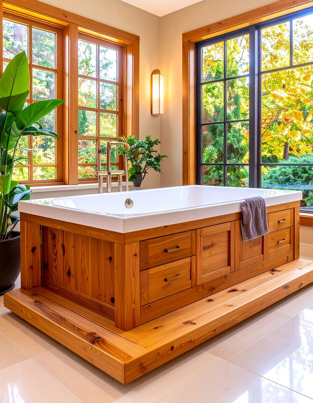 Bathtub Caddy Extended Storage Platform - 24 Bathroom Storage Ideas