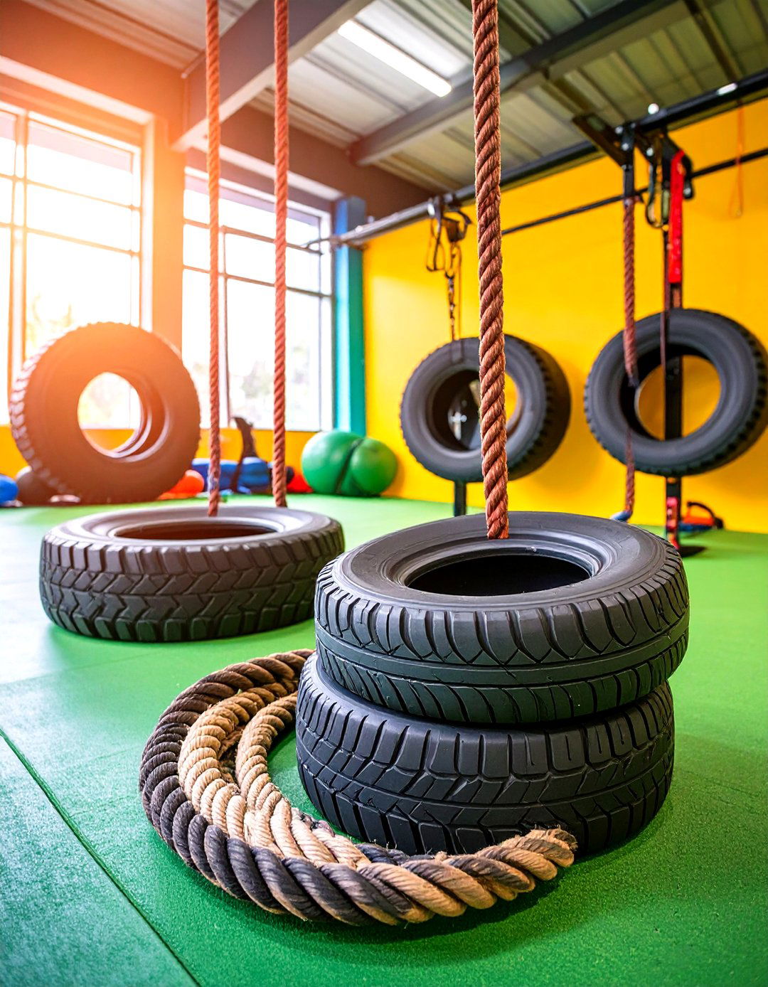 Battle Rope and Functional Training Zone - 24 Outdoor Gym Ideas