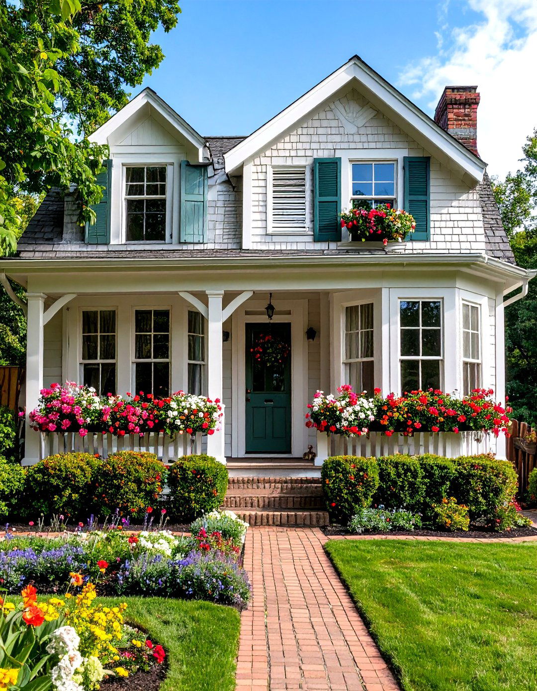Bay Windows with Flower Boxes - 24 modern cottage house exterior ideas