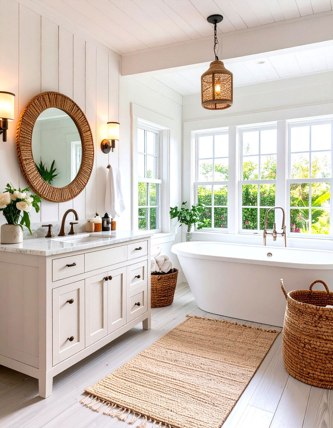 Beach Cottage Weathered Shiplap Bathroom Escape - 24 shiplap bathroom ideas