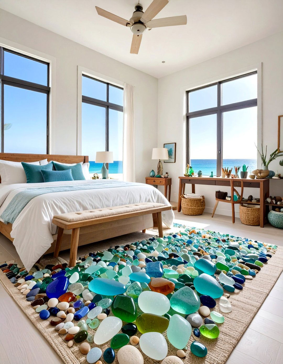 Beach Glass Art Studio Bedroom - 24 Ocean-themed Bedroom Ideas