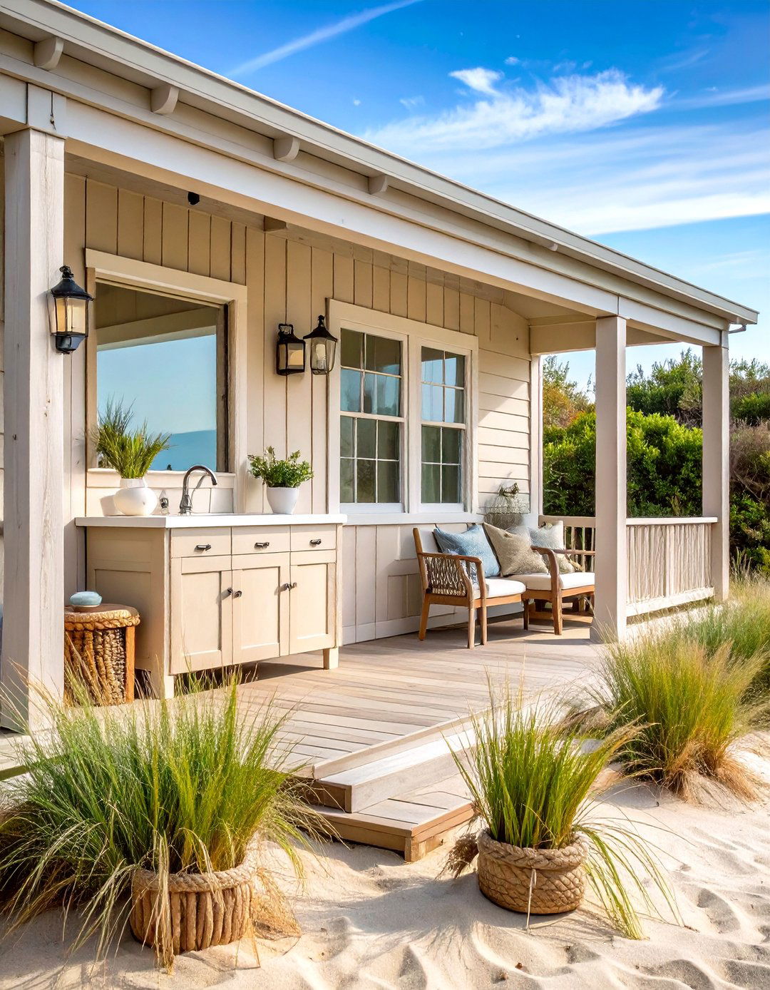 Beach House Coastal Outdoor Bathroom - 24 Outdoor Bathroom Ideas