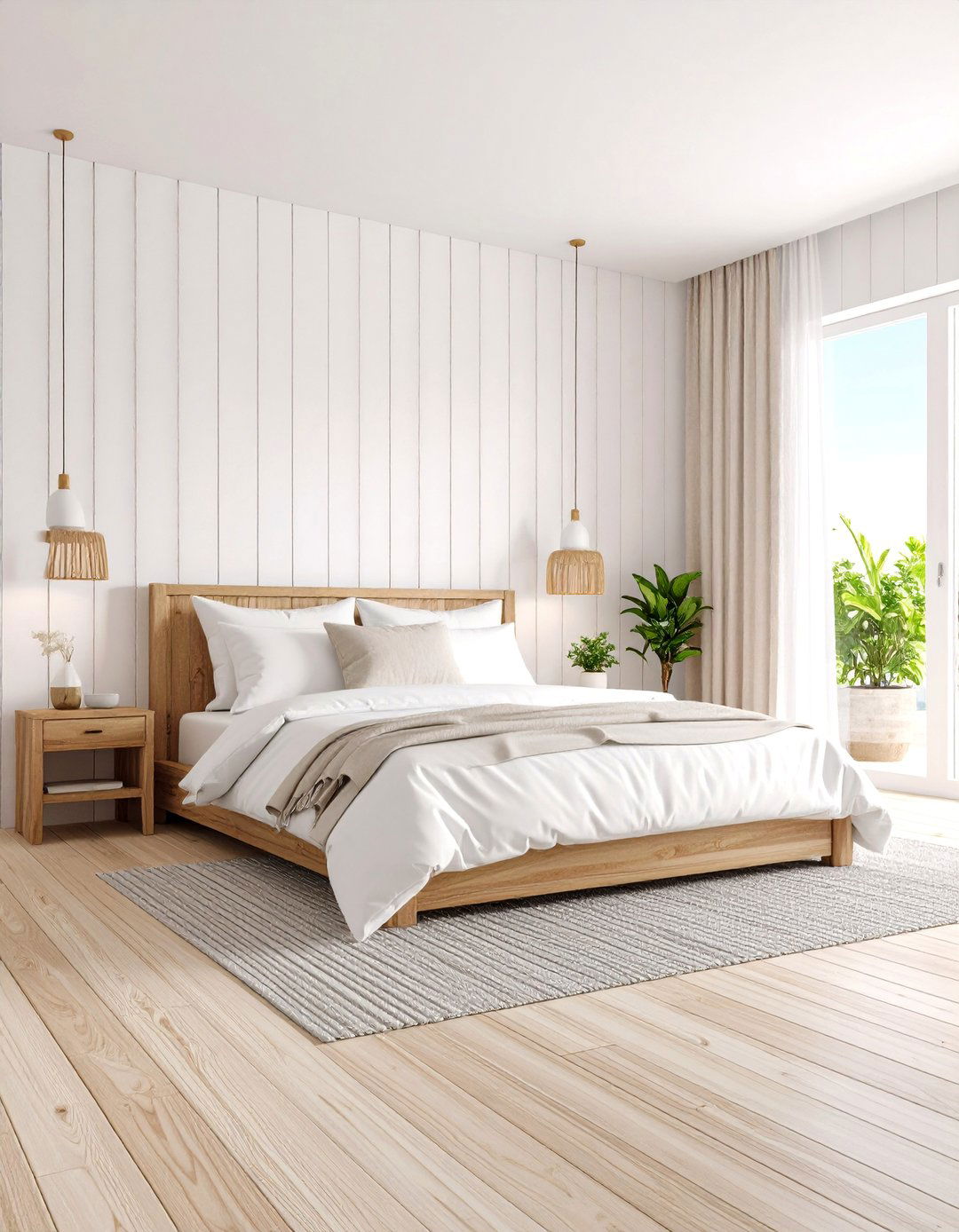 Beach House White and Natural Bedroom - 24 Beach Themed Bedroom Ideas