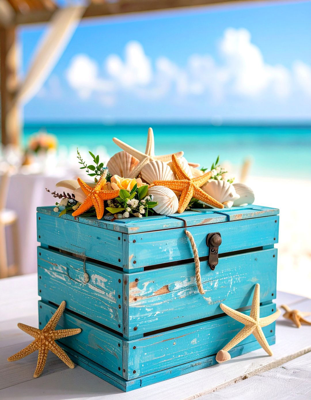 Beach Nautical Lobster Trap Box - 24 Wedding Card Box Ideas