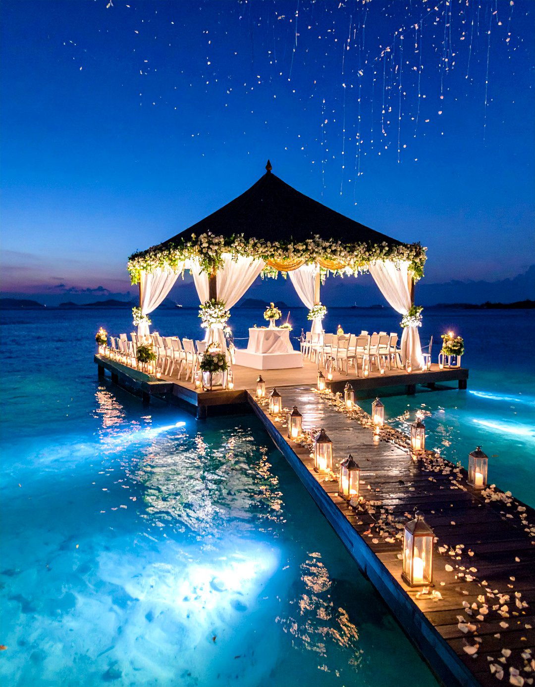 Beach Wedding with Floating Altar and Water Elements - 24 Beach Wedding Ideas