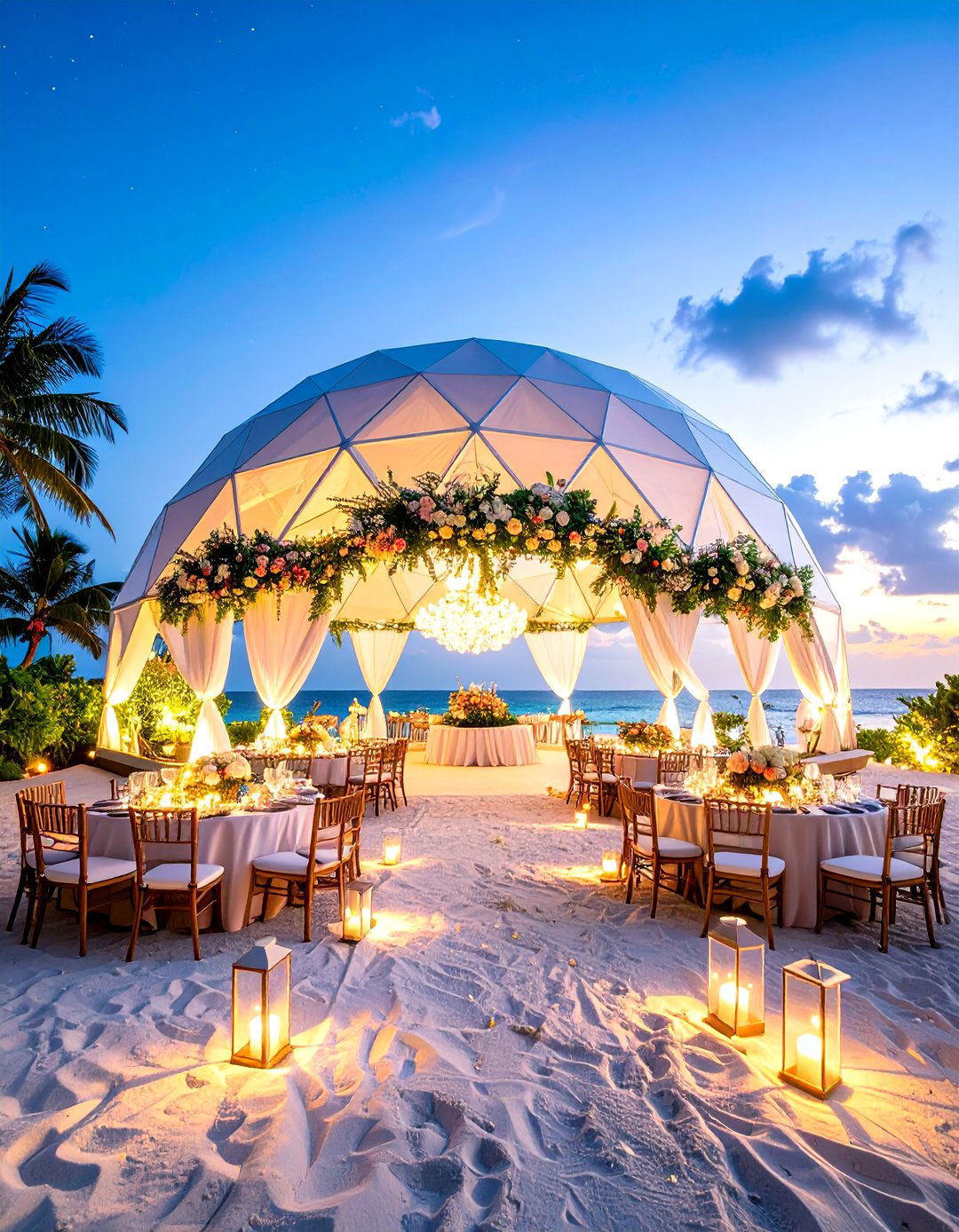 Beach Wedding with Geodesic Dome and Modern Architecture - 24 Beach Wedding Ideas