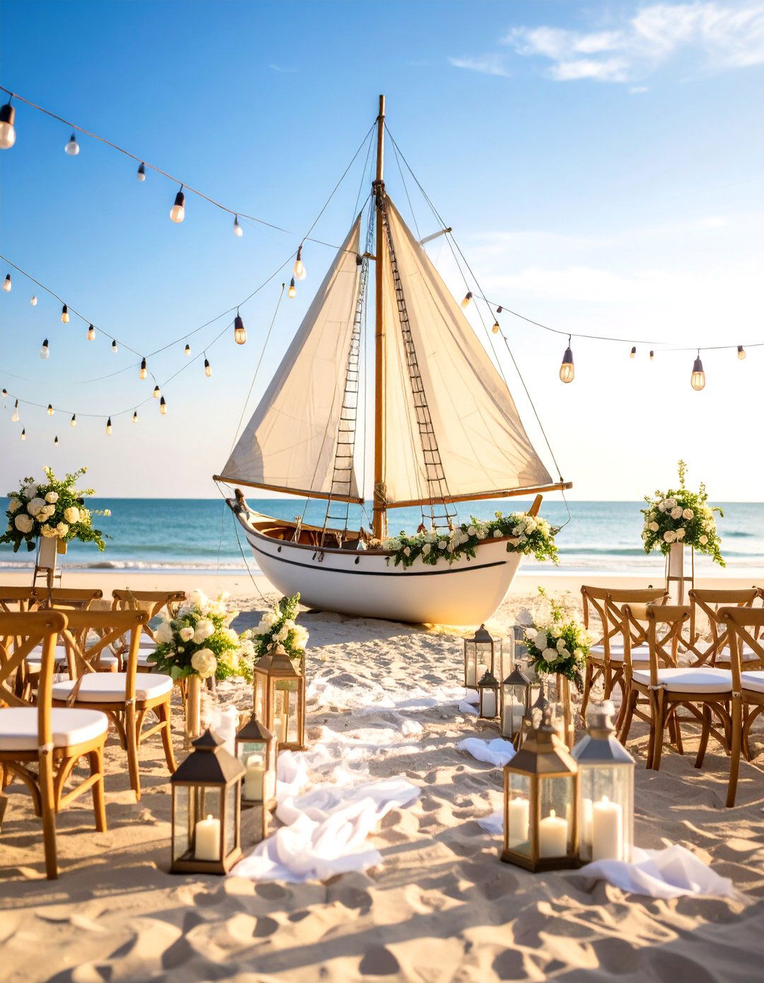 Beach Wedding with Vintage Sailboat and Maritime History - 24 Beach Wedding Ideas