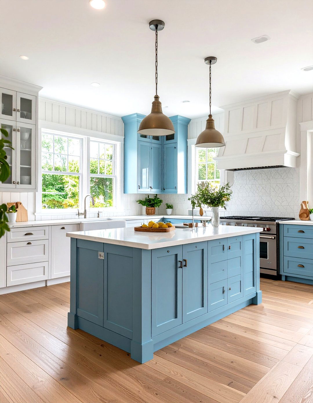 Beadboard Wainscoting Island Sides - 24 Farmhouse Kitchen Island Ideas