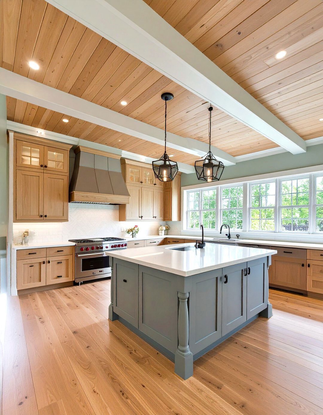 Beadboard Wood Ceiling Installations - 24 Wood Ceiling Ideas