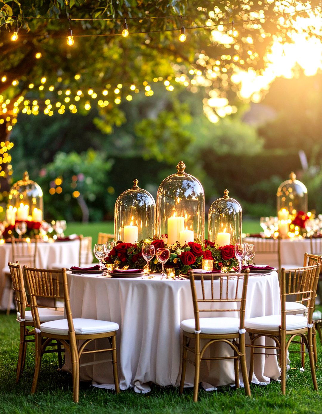 Beauty and the Beast Enchanted Garden Reception - 24 Disney Wedding Ideas