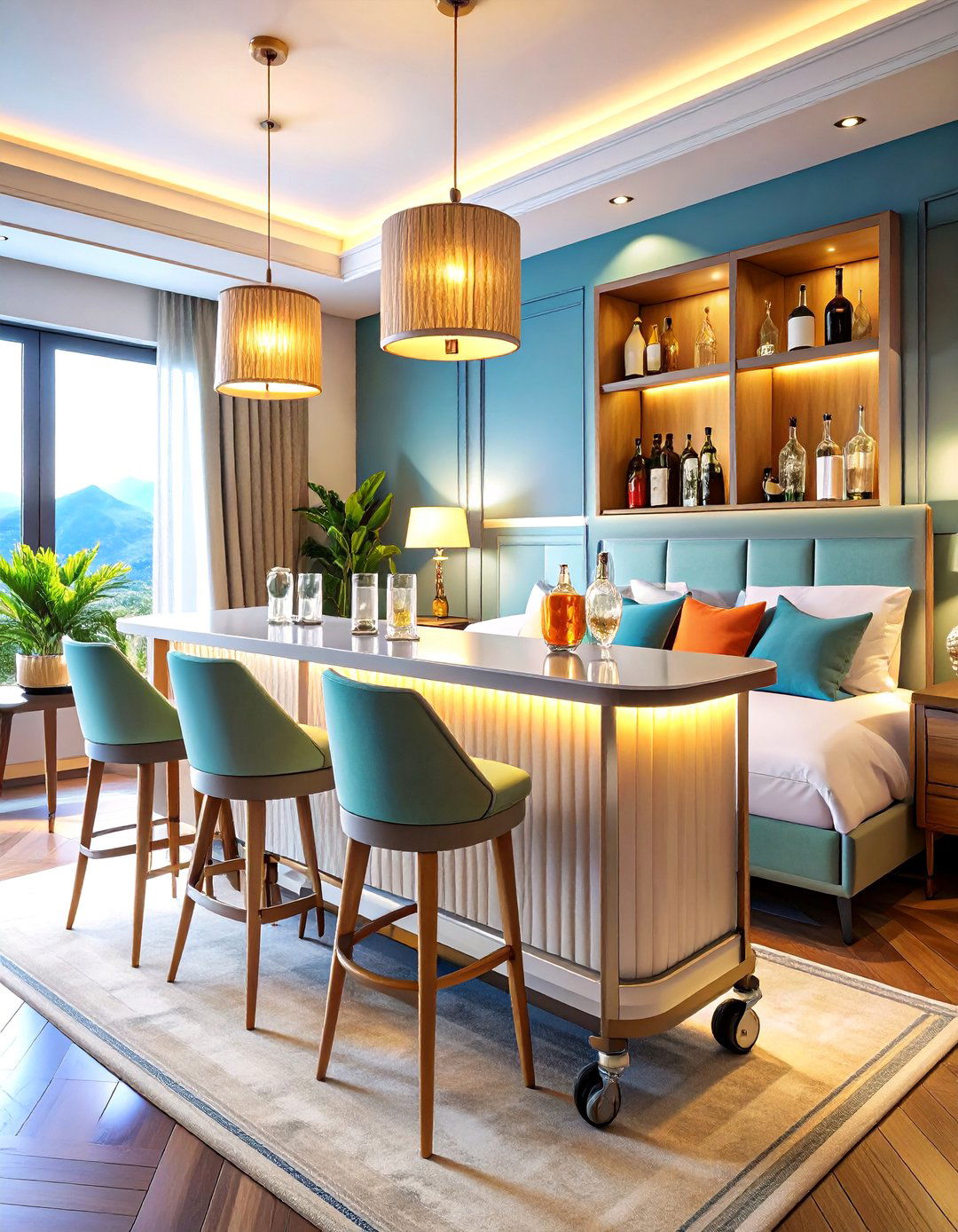 Bedroom Bar Cart Seating Area - 24 Bedroom Sitting Area Ideas