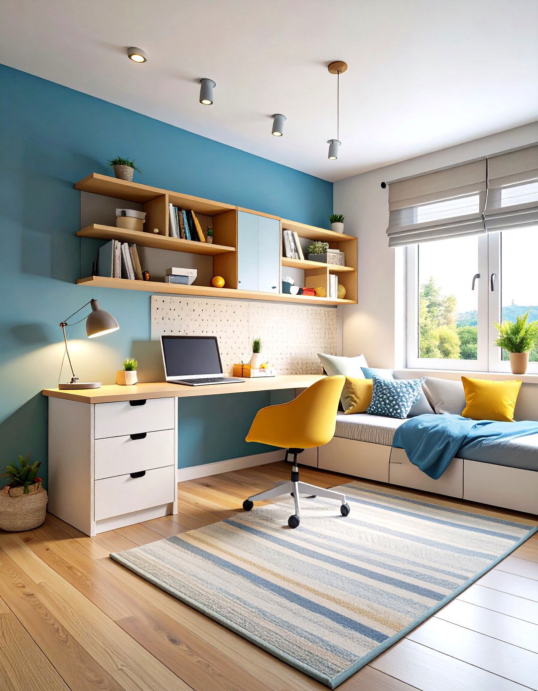 Bedroom Corner Study Nook - 24 Homeschool Room Ideas