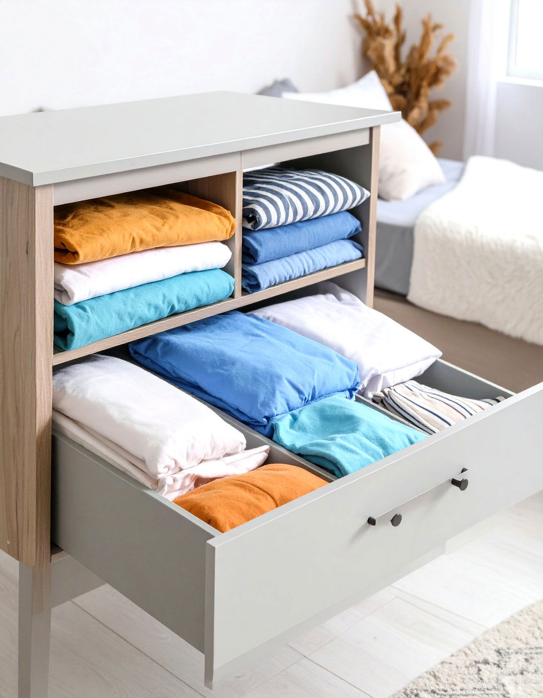 Bedroom Dresser Drawer Organization - 24 Bedding Storage Ideas